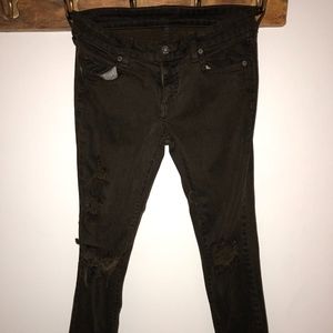 Career Dark Green Denim Jeans